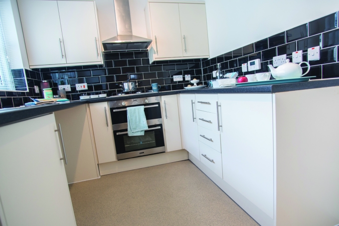 Modern kitchen in transformed terrace