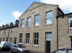 Front of historic refurbished co-op building